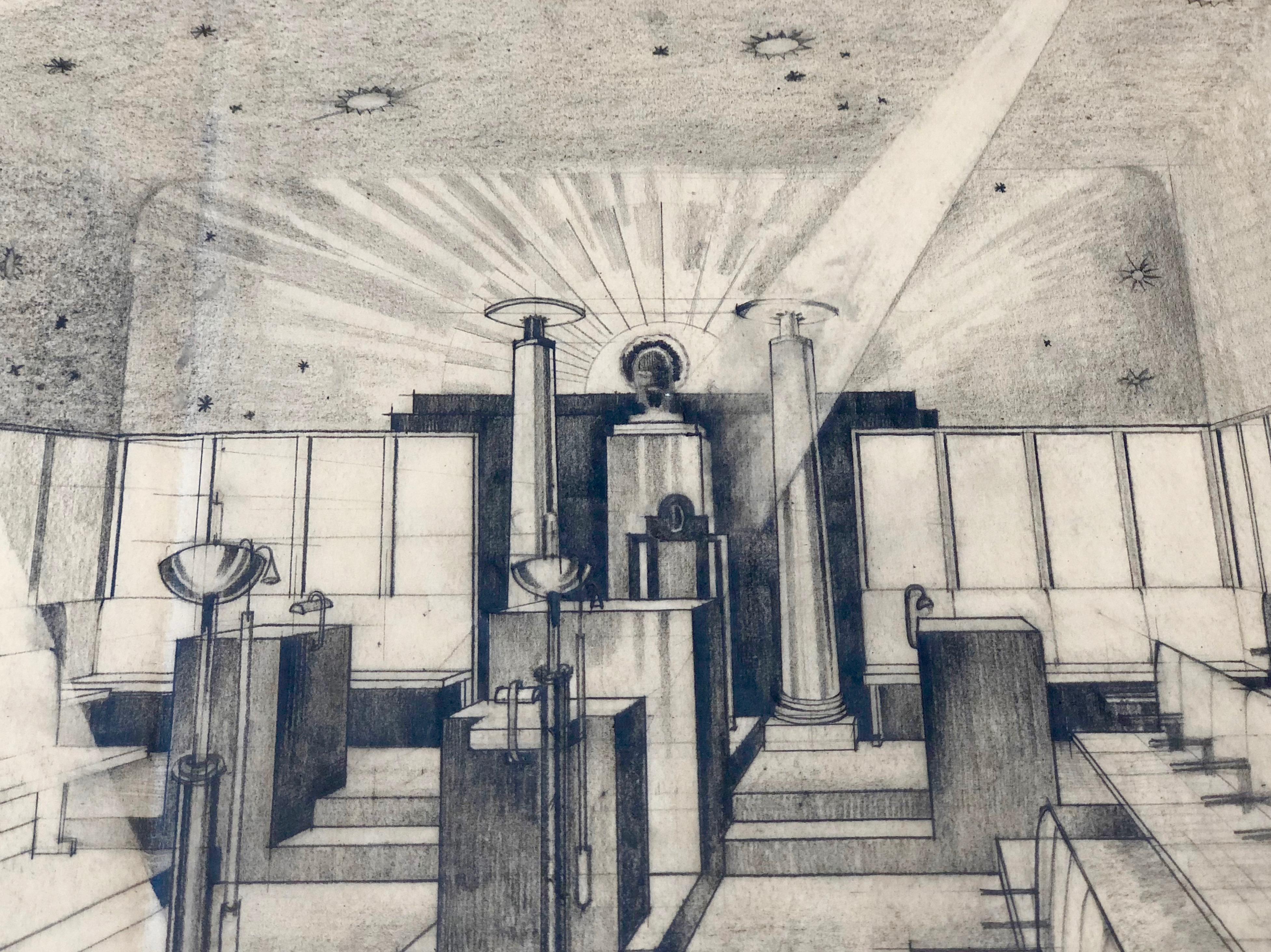 Satz von Arbeitszeichnungen, 1930, für eine Freimaurerloge, Schwind Gasse, Wien (Österreichisch) im Angebot