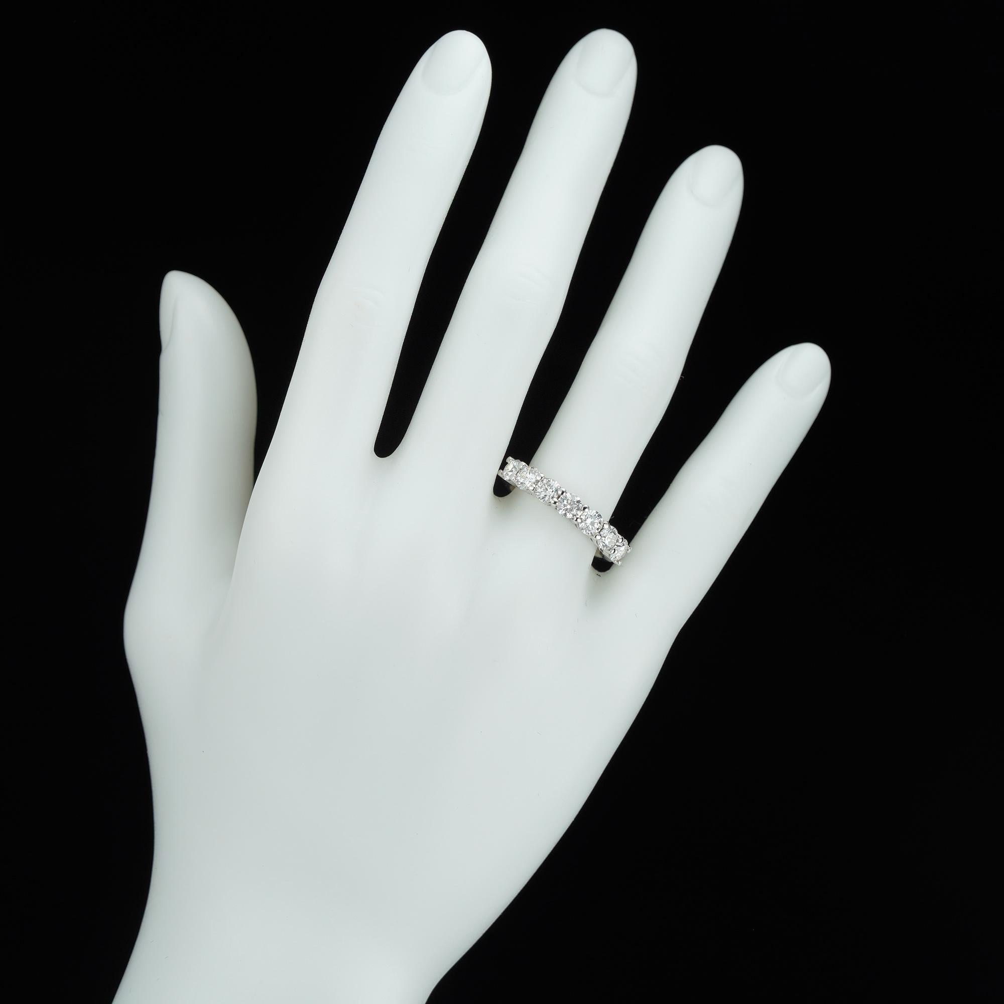 Modern Seven-Stone Diamond Ring For Sale