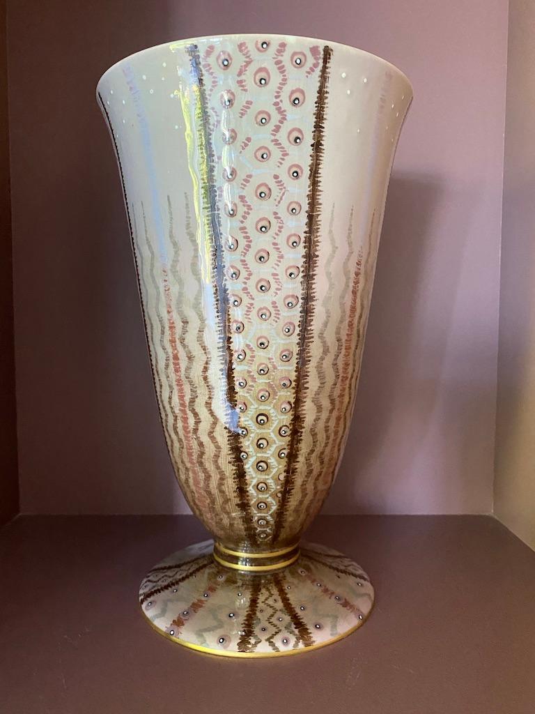 French Sevres Art Deco Jean Luce Porcelain Vase For Sale