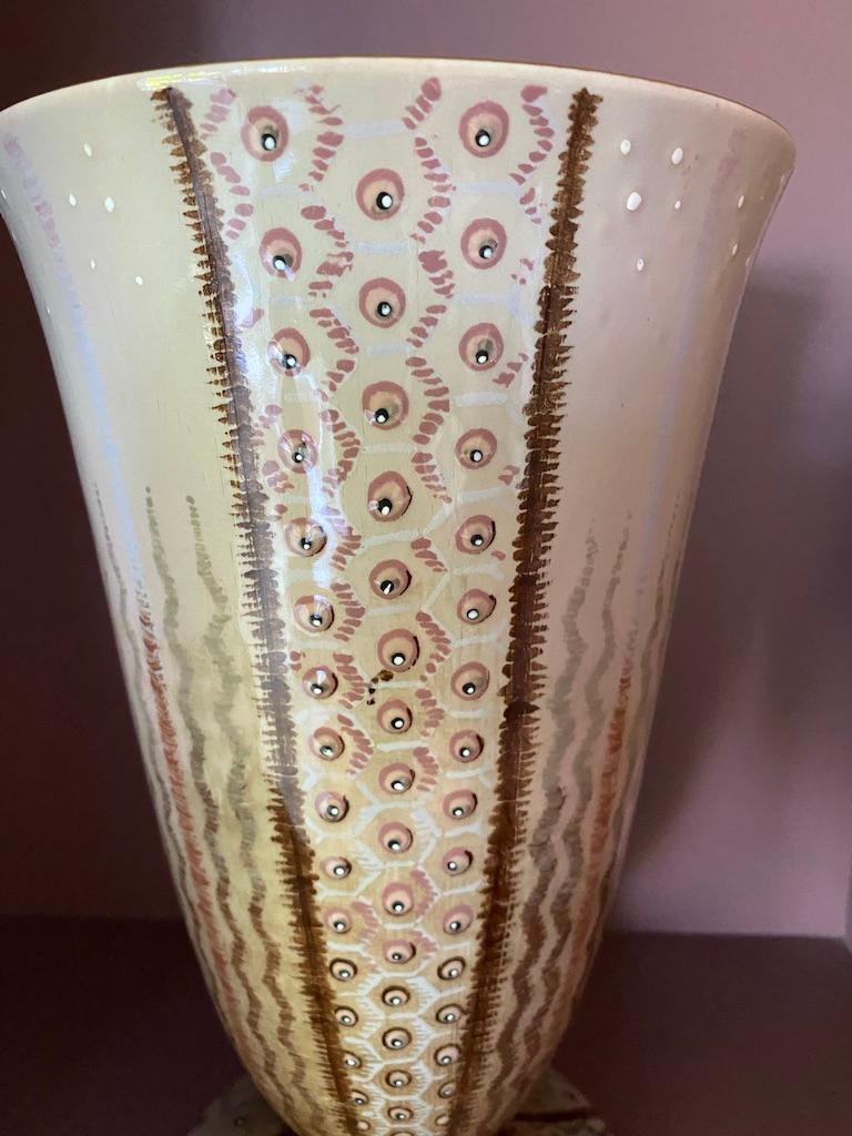 Mid-20th Century Sevres Art Deco Jean Luce Porcelain Vase For Sale