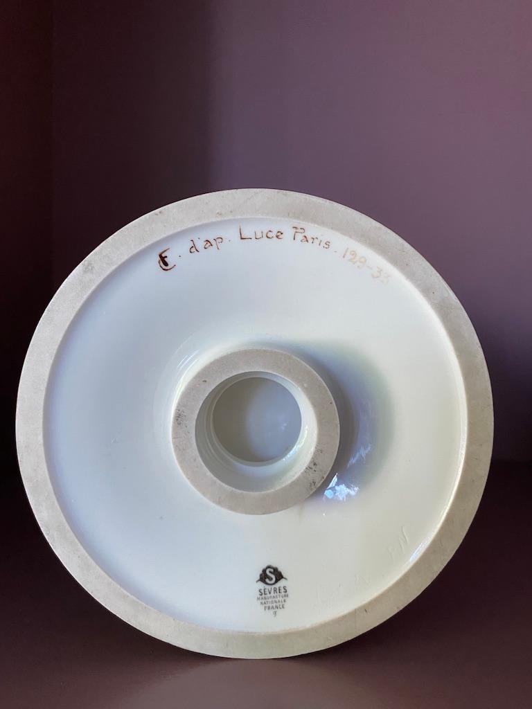 Vase en porcelaine de Sèvres Art Déco Jean Luce en vente 1
