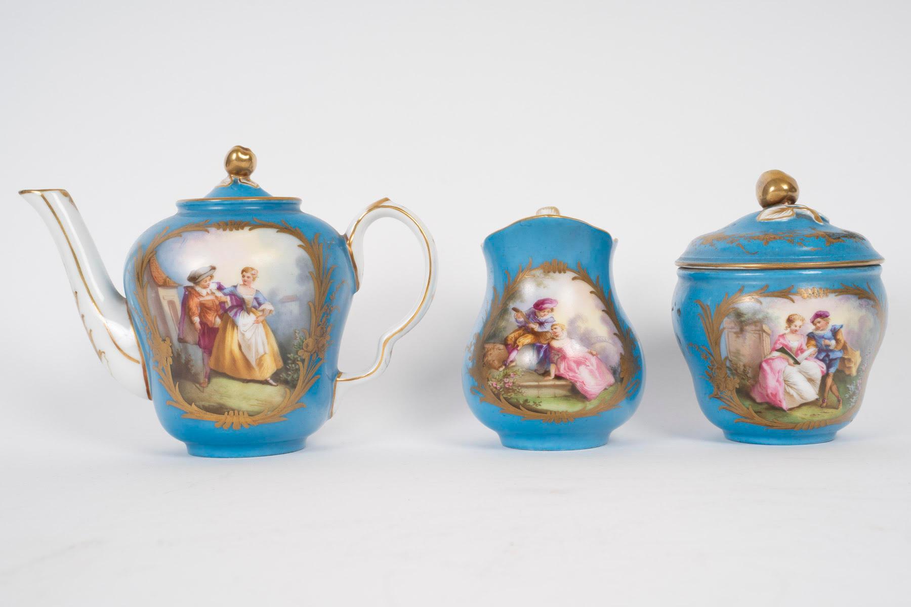 A Sèvres Porcelain Tea or Coffee Service, 19th Century, Napoleon III Period. 1