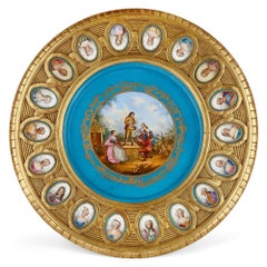 Sevres Style Giltwood and Porcelain Mounted Guéridon