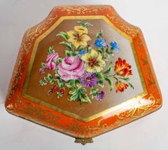 Sèvres Style Porcelain and Gilt Brass Box