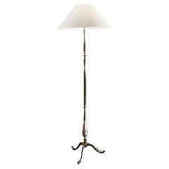 Vintage A SHABBY-CHIC Luxurious NEOCLASSICAL Silvered Bronze FLOOR LAMP, France 1970