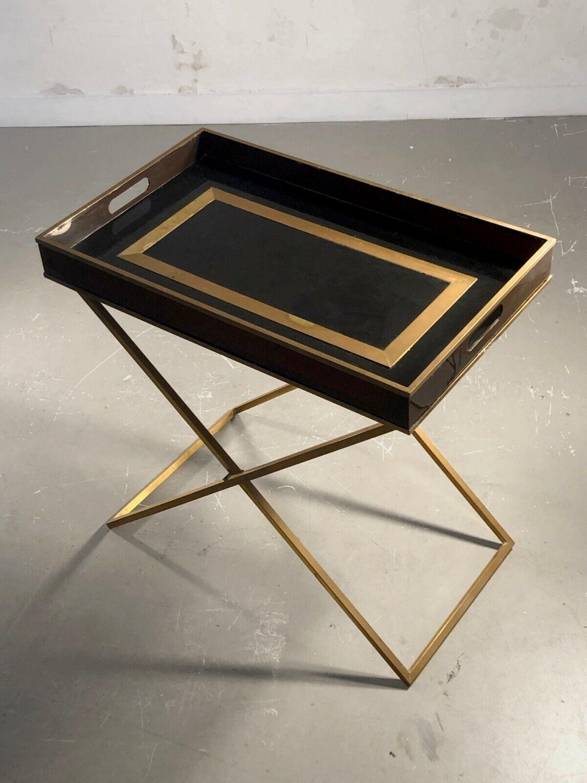 Art Deco A SHABBY-CHIC Lucite & Brass SIDE TABLE & PLATE, by JANSEN, France 1970 For Sale