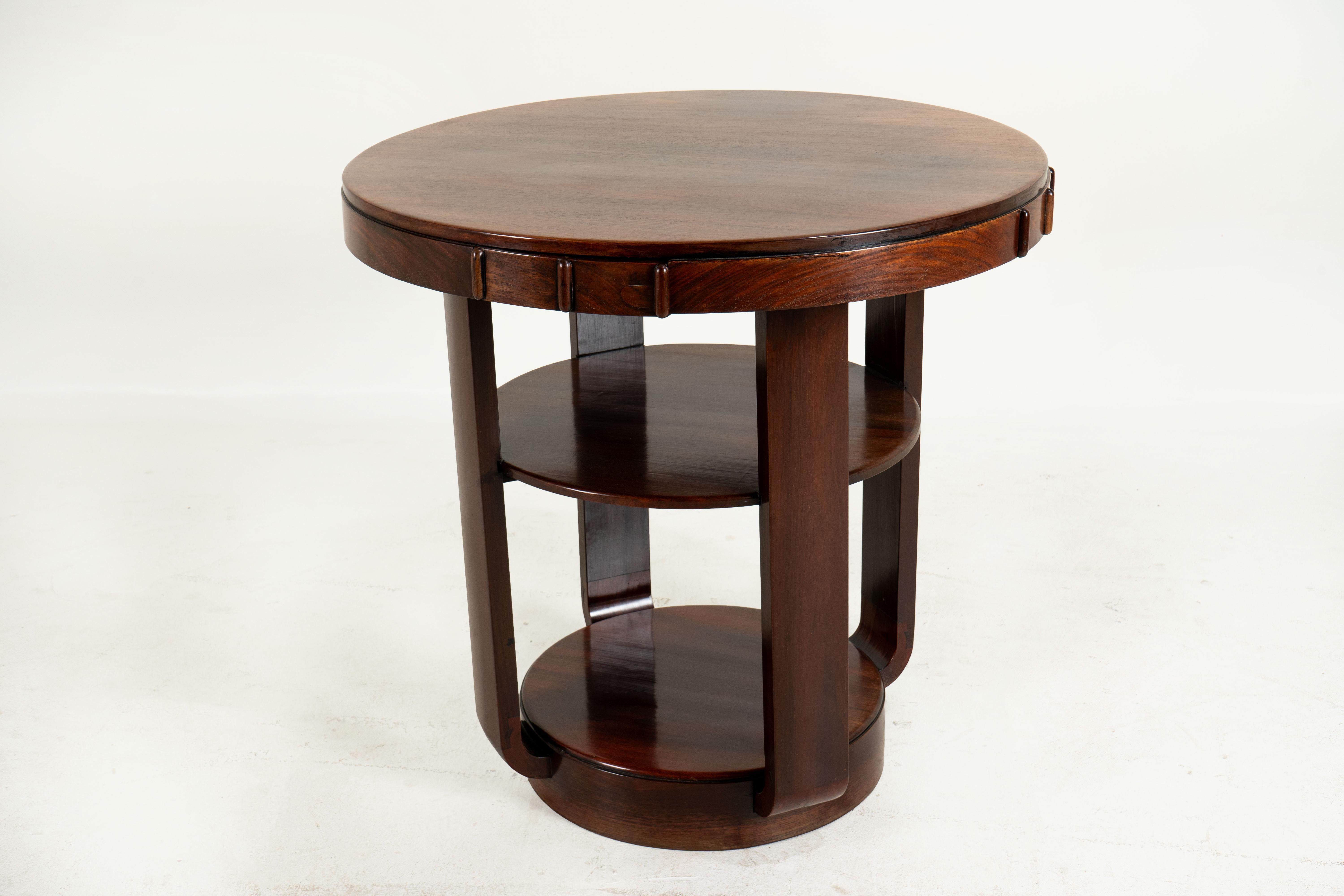 20th Century A Shanghai Art Deco Card Table