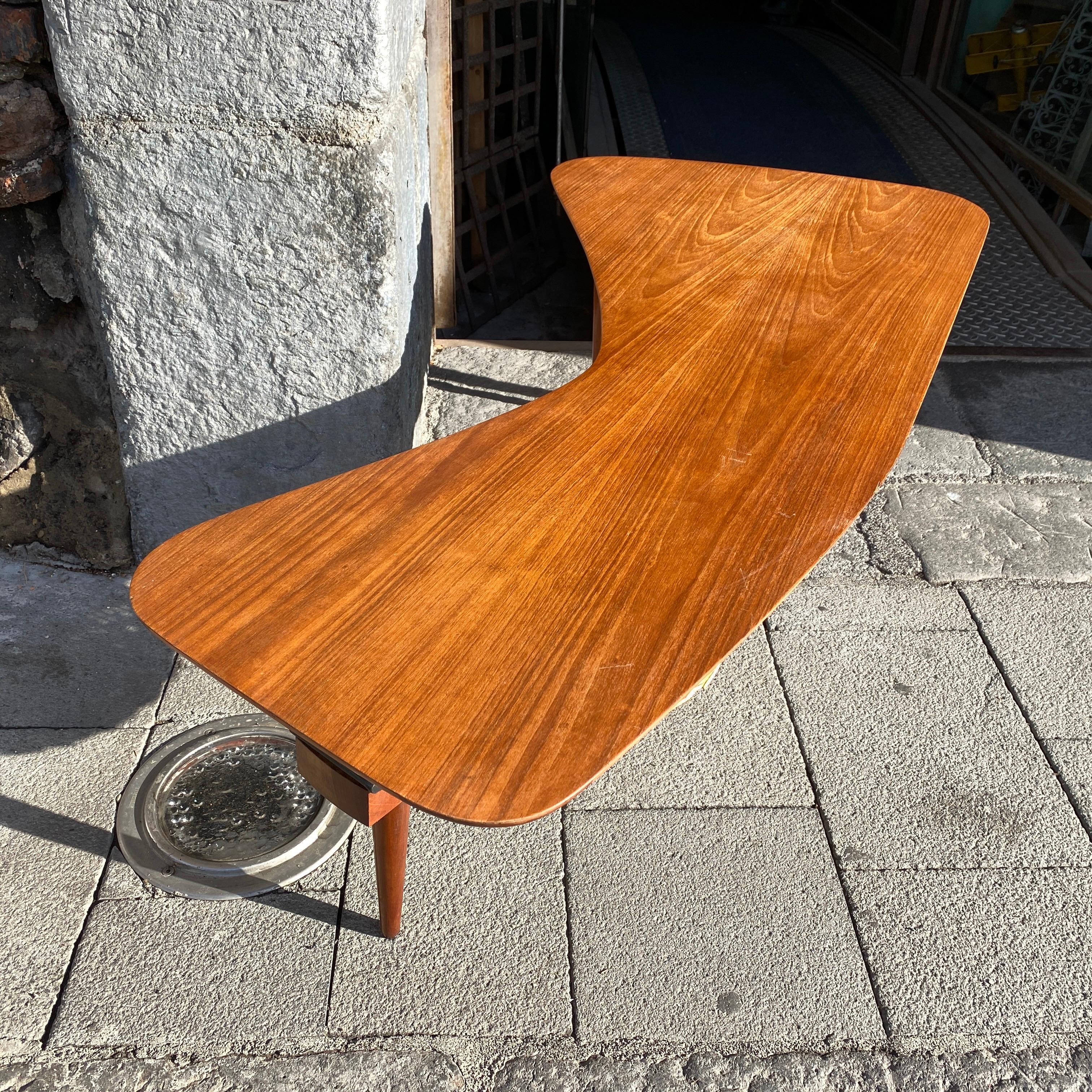 Organic Modern Shaped Maple Table Designed by Taichiro Nakai for La Permanente Cantù, 1950s