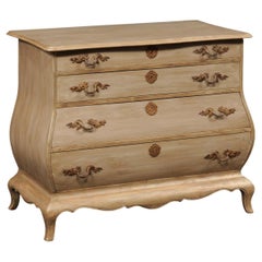 A Shapely French Bombé Commode w/Nice Rococo Hardware