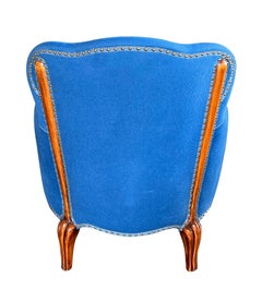 Pareja de bergeres franceses Art Decó de madera de haya tallada