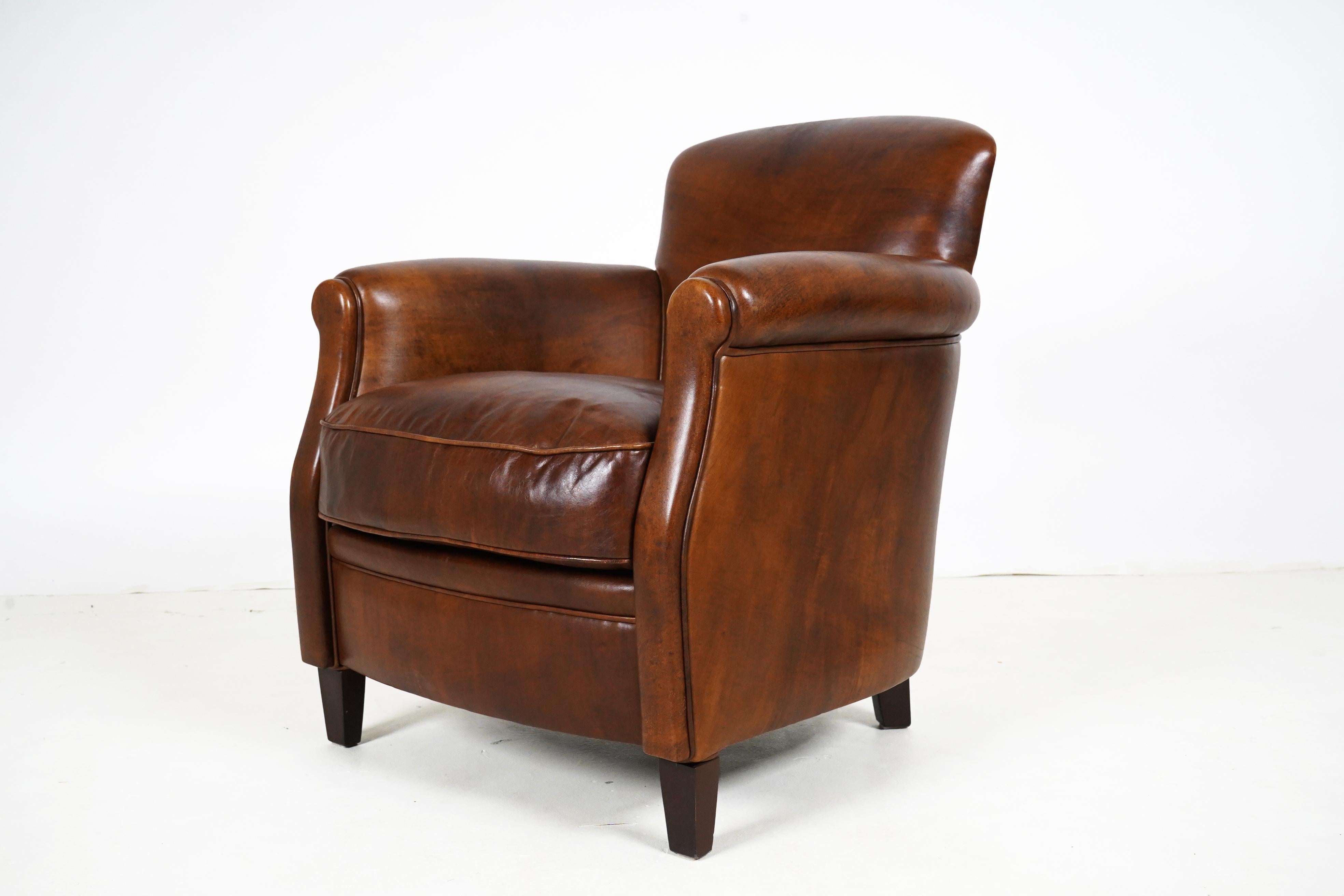 Sheepskin Leather Chair at 1stDibs