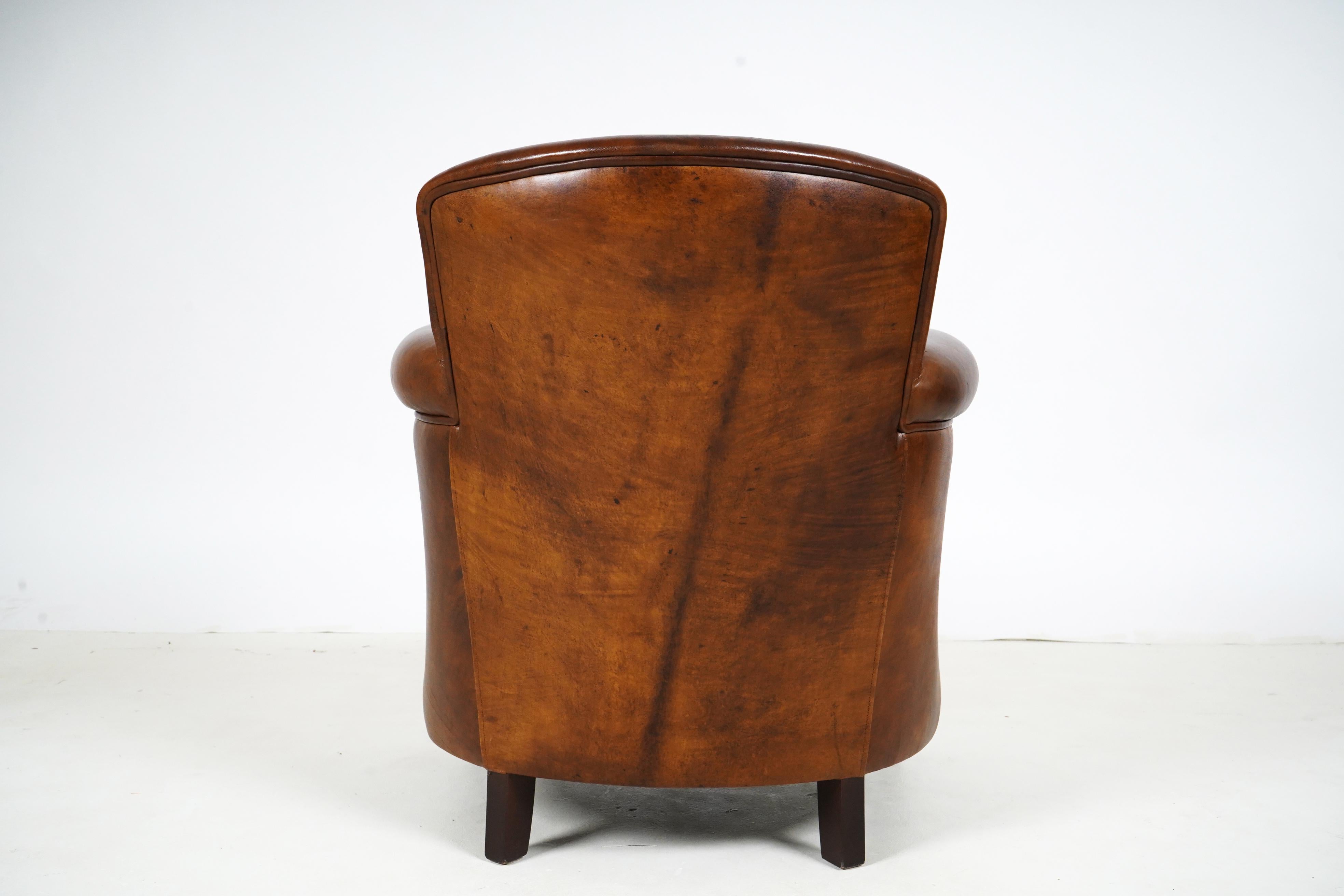 Sheepskin Leather Chair at 1stDibs