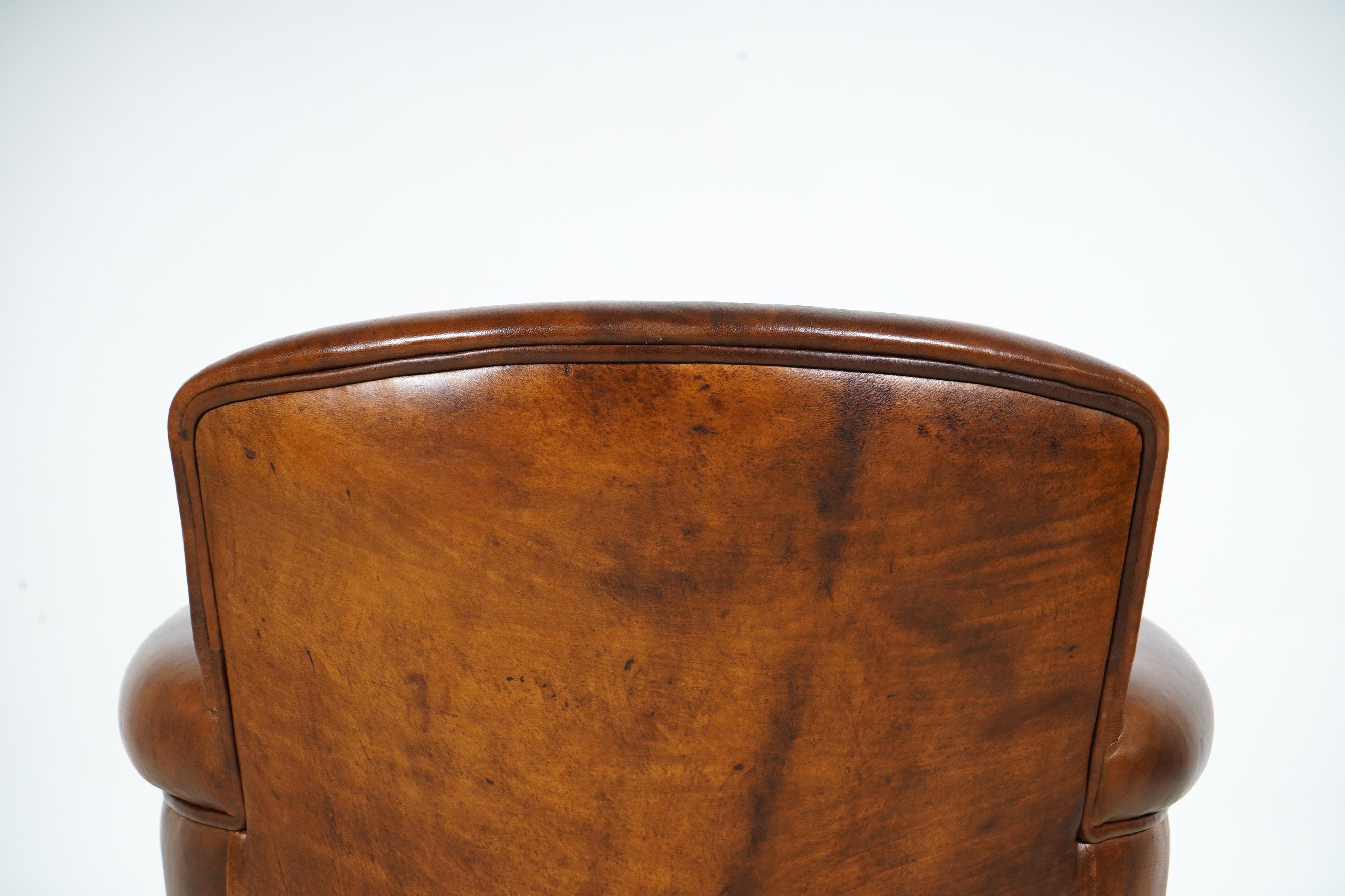 Sheepskin Leather Chair at 1stDibs