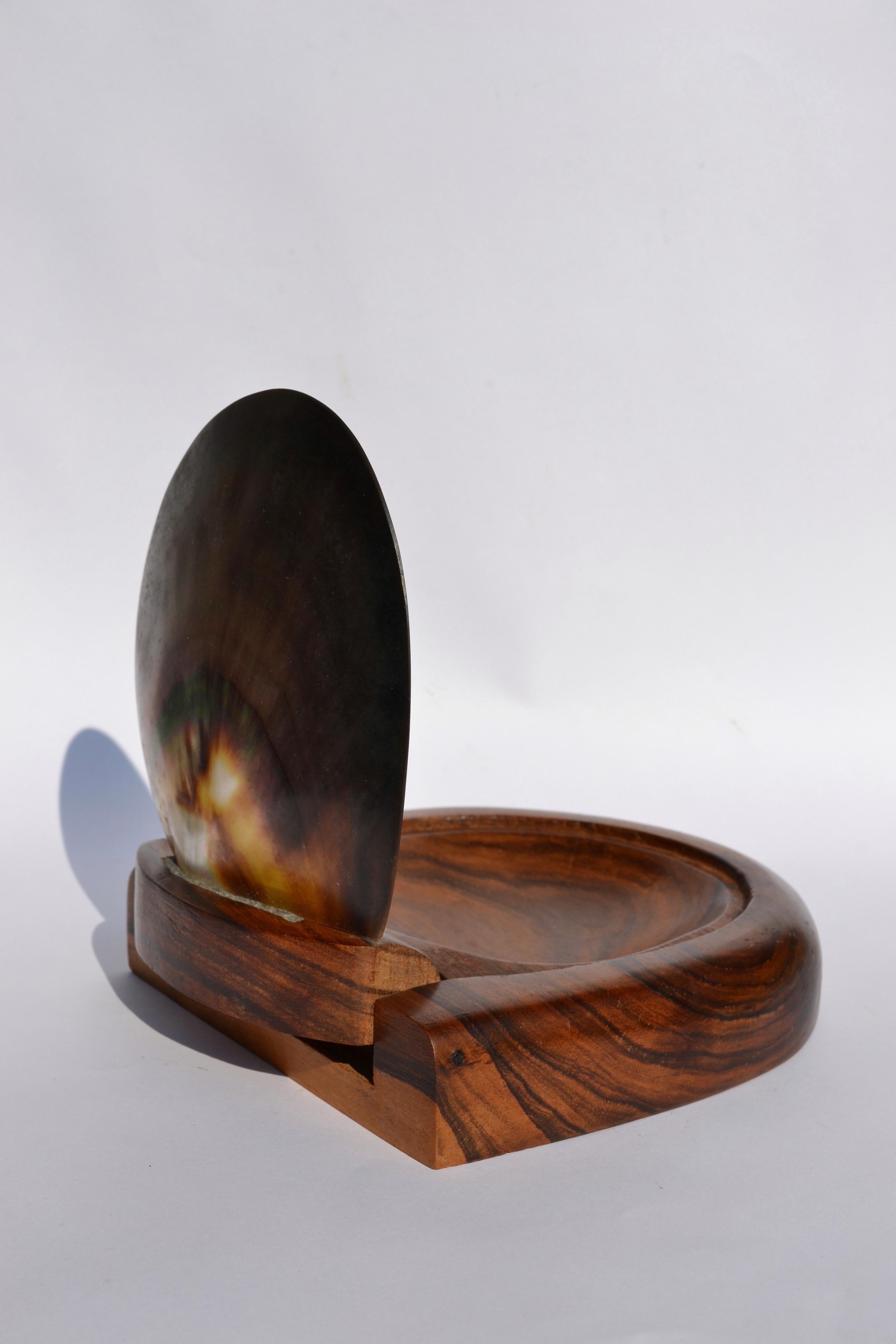 Mid-20th Century A shell and carved wooden box in the style of Alexandre Noll, France, 1950s