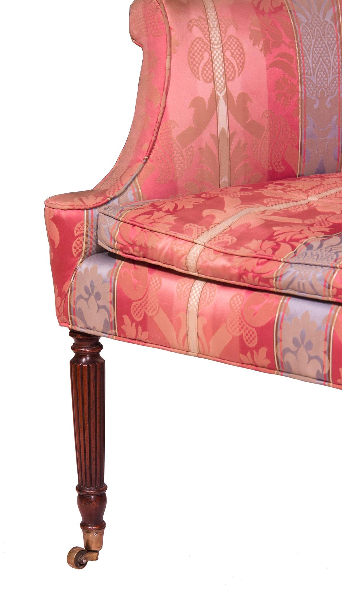 American Sheraton-Federal Mahogany Wing Chair, New York, circa 1800 Duncan Phyfe Workshop For Sale