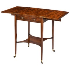 Mesa de Paciencia de Caoba del Periodo Sheraton Jorge III