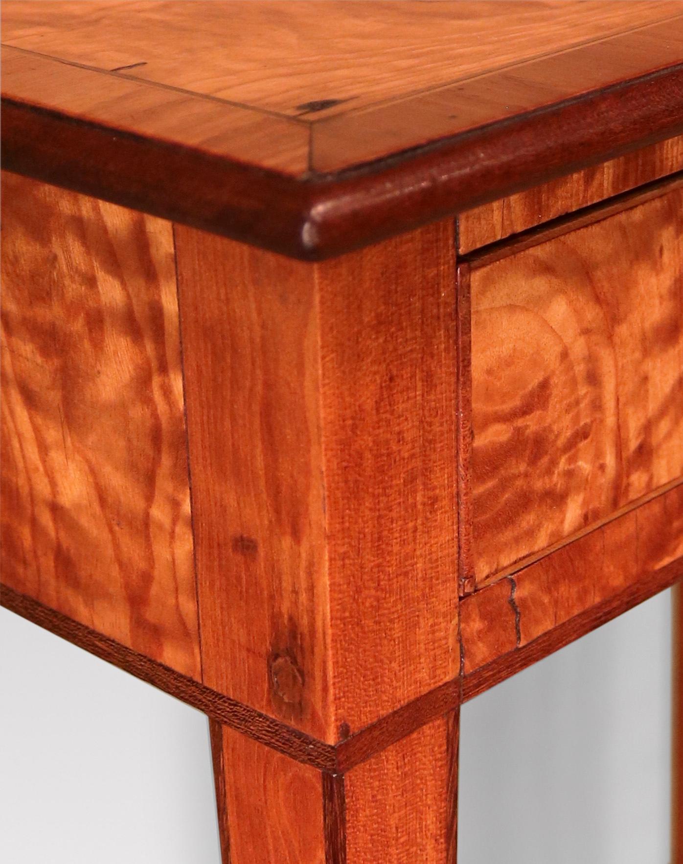 18th Century Sheraton Period Satinwood Side Table For Sale