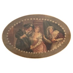 Sheraton Revival Oval Mahogany Side Table