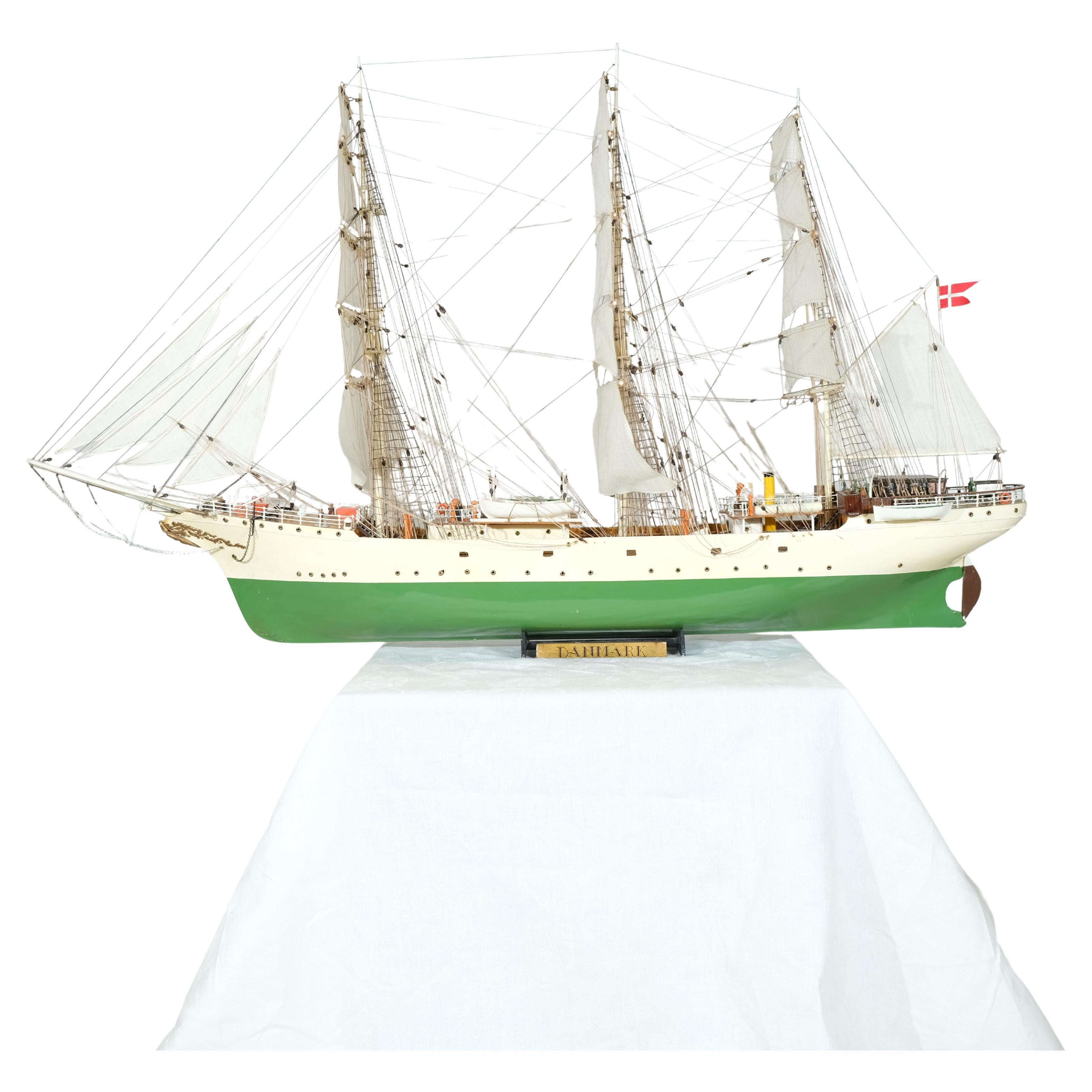 A Shipmodel of the full rigger "Denmark"