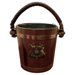 A Ships Oak Bucket, Coal Bucket with a Metal Liner  This good looking piece  