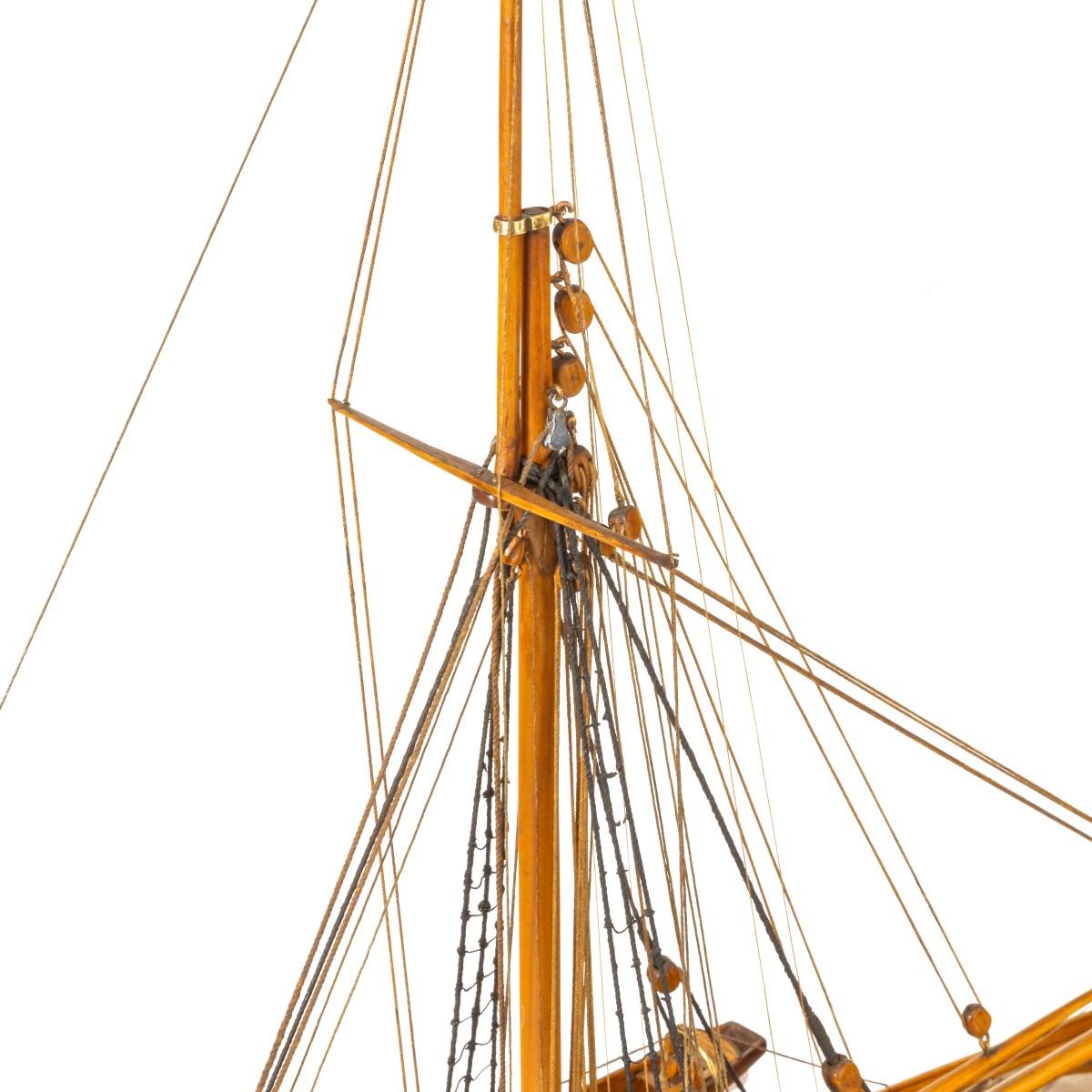 Shipyard Model of a Gaff-Rigged Newhaven Smack 5