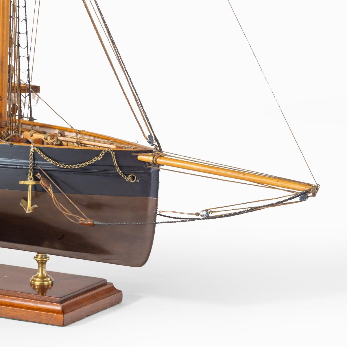 Shipyard Model of a Gaff-Rigged Newhaven Smack 8
