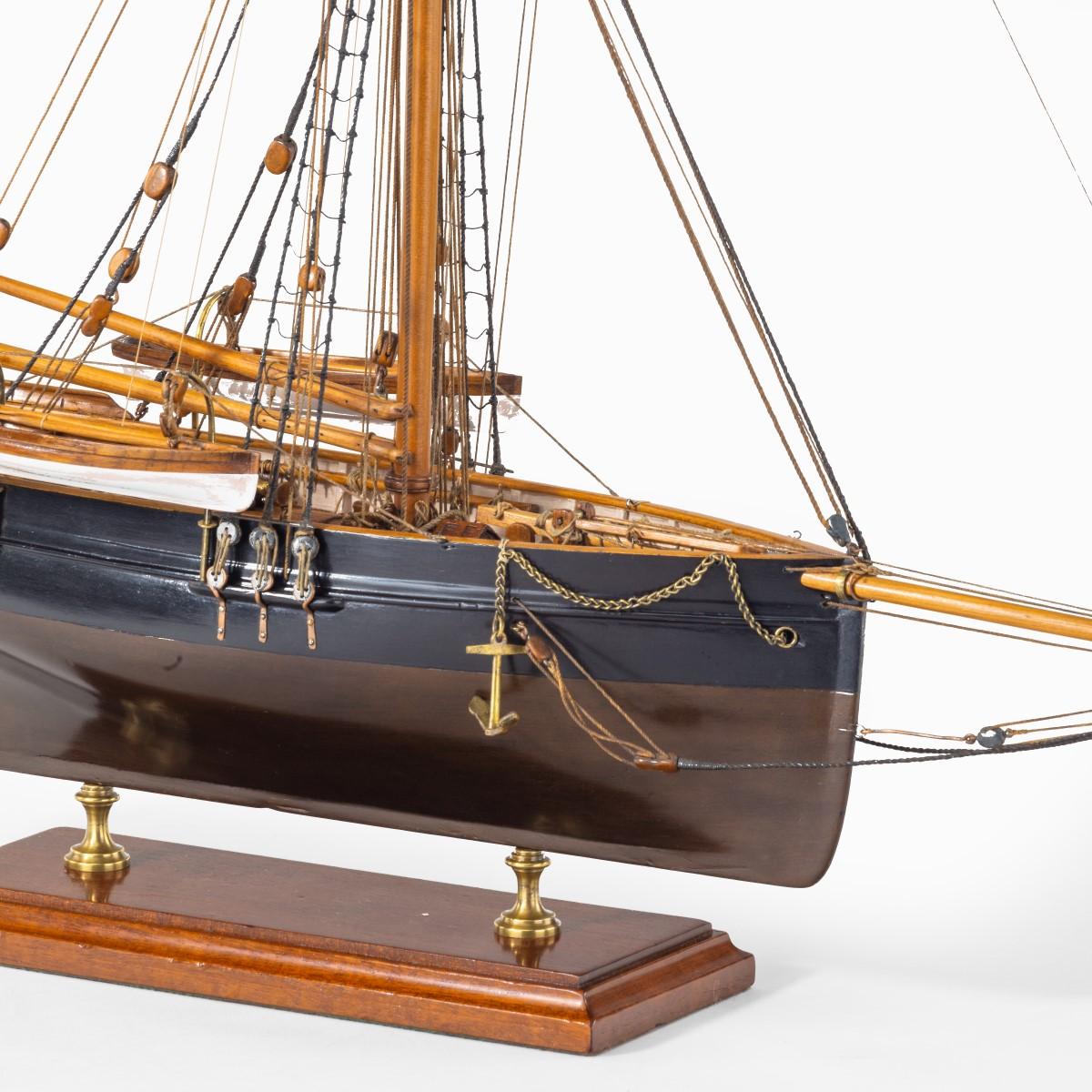 Shipyard Model of a Gaff-Rigged Newhaven Smack 9