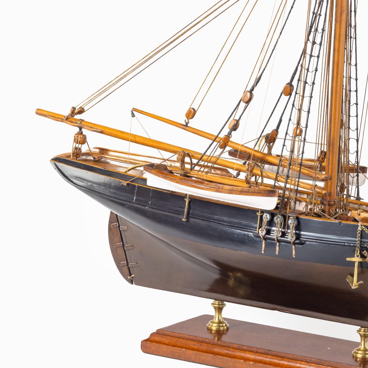 Shipyard Model of a Gaff-Rigged Newhaven Smack 10