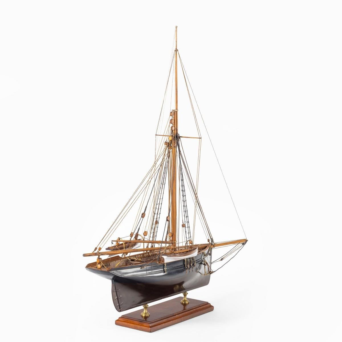 Shipyard Model of a Gaff-Rigged Newhaven Smack 11
