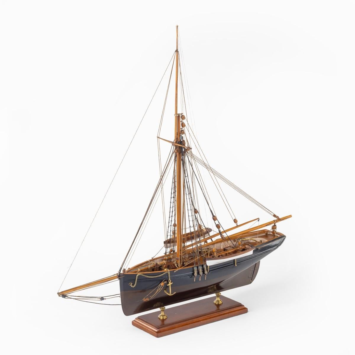 Shipyard Model of a Gaff-Rigged Newhaven Smack 1