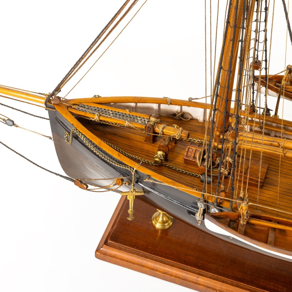 Shipyard Model of a Gaff-Rigged Newhaven Smack 2