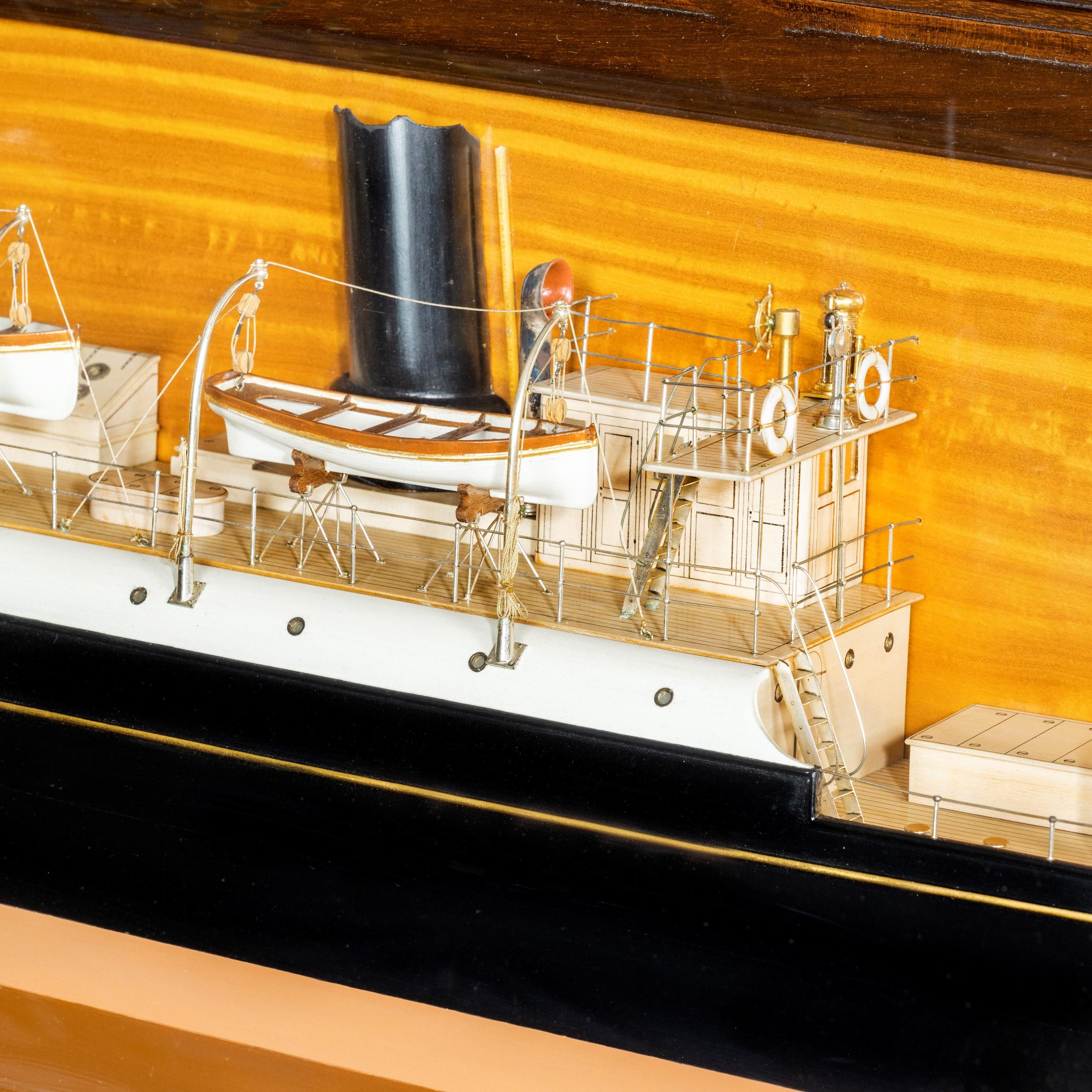 Shipyard Model of the Wooden Steam Ship ‘S.S. F.W.Harris’ In Good Condition For Sale In Lymington, Hampshire