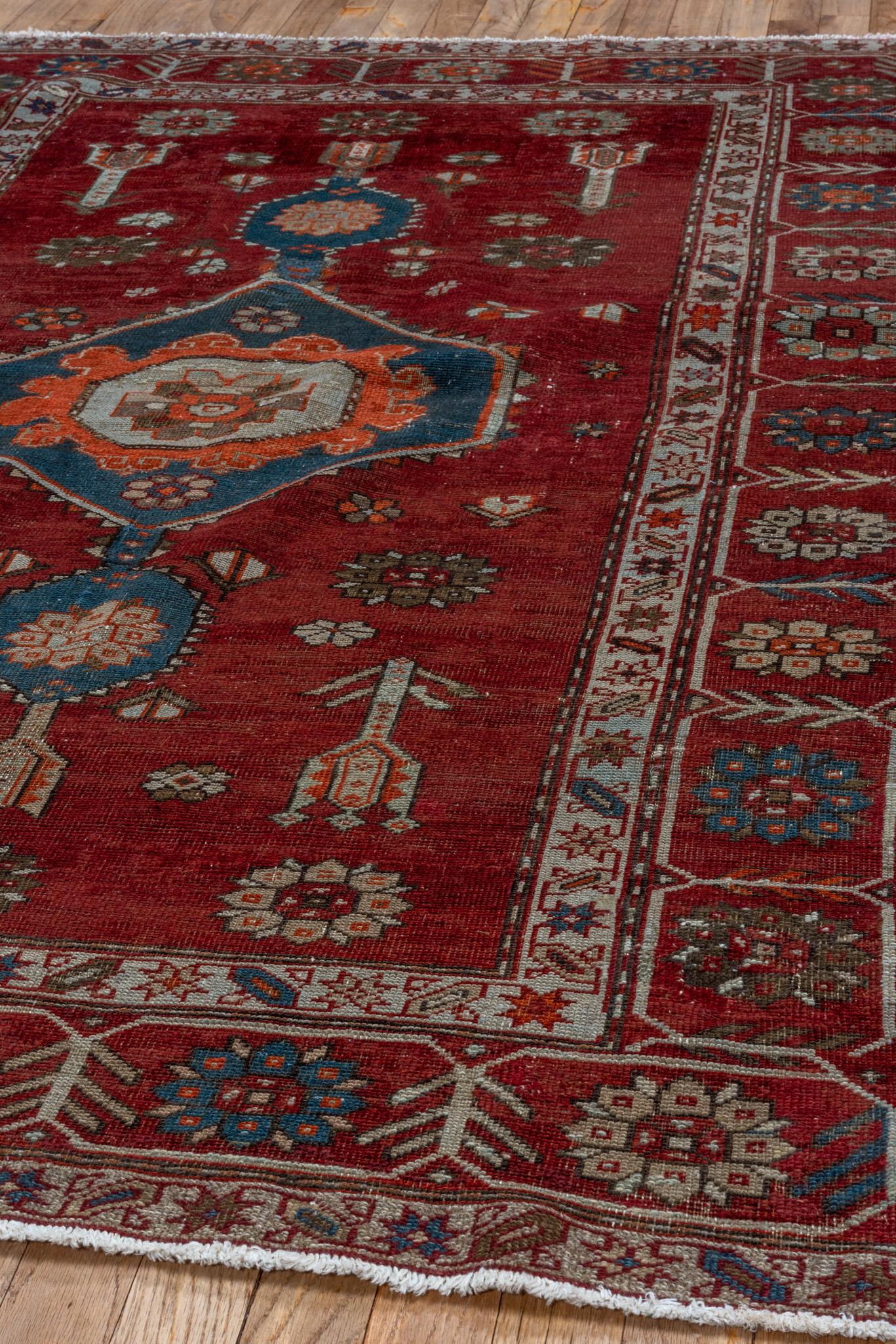 Un tapis de Shirvan vers 1910. Noué à la main, en fil 100% laine.