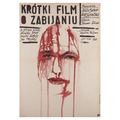 Vintage Short Film about Killing 1988 Polish B1 Film Poster