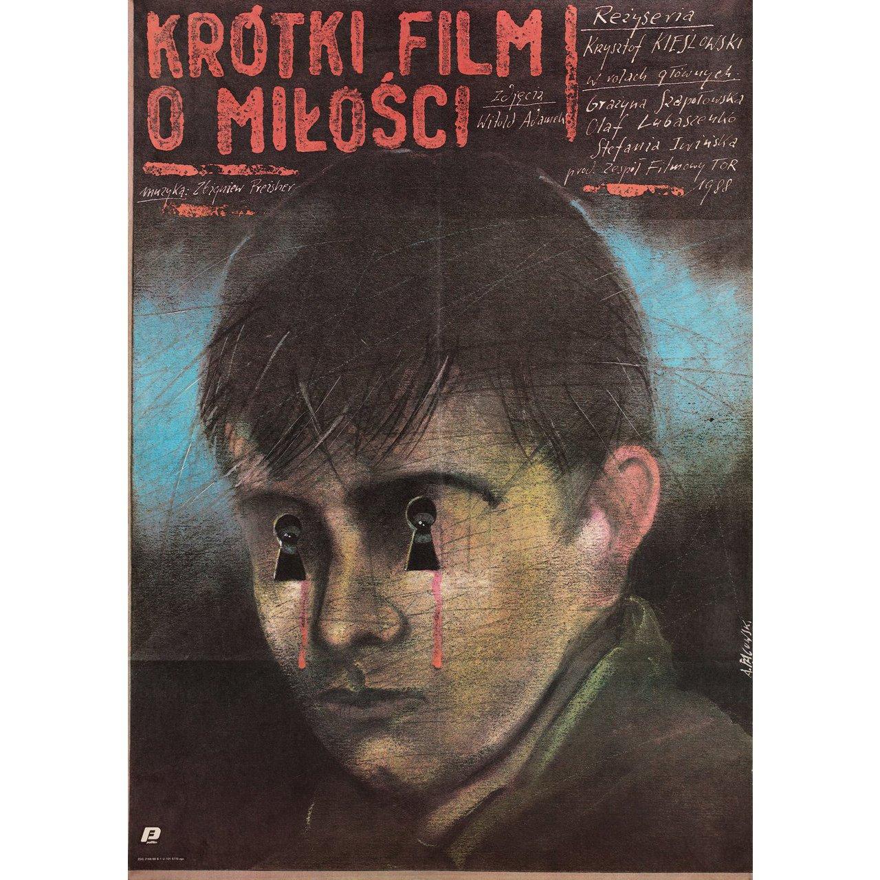 Short Film about Love 1988 Polish B1 Film Poster In Good Condition In New York, NY