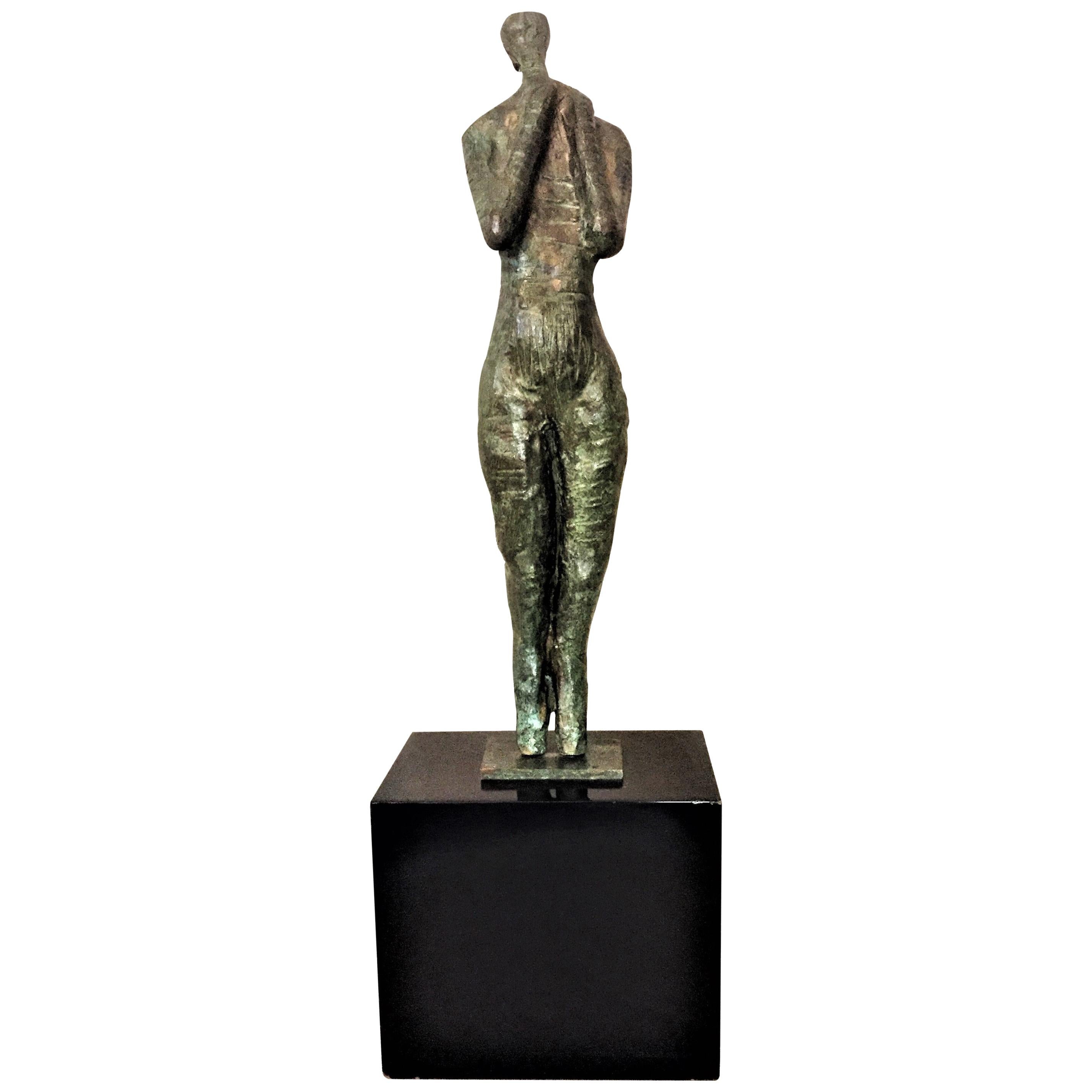 Shout, Mid-Century Modern Patinated Bronze Sculpture, Signed “Igor 67”