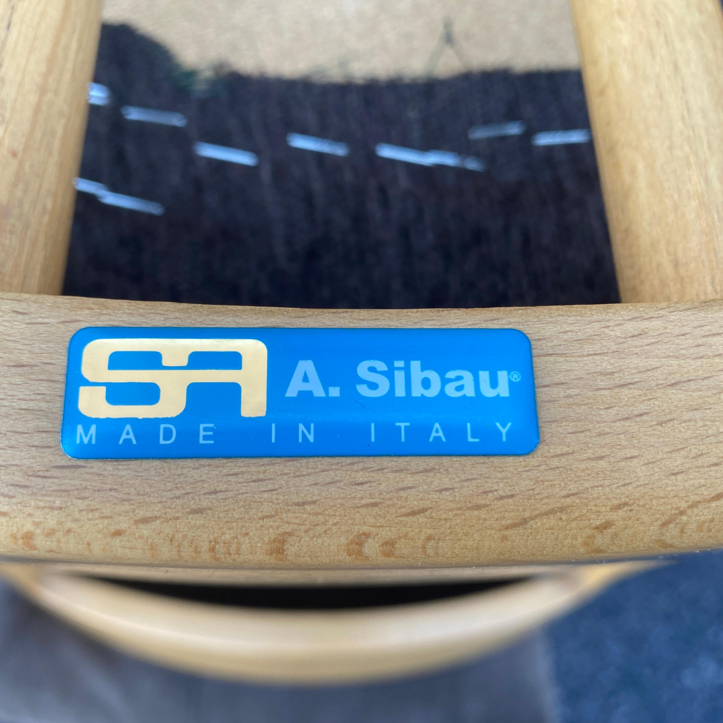 A. Sibau Italian Modernist Sculpted Dining Side Chairs For Sale 7