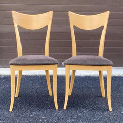 A. Sibau Italian Modernist Sculpted Dining Side Chairs