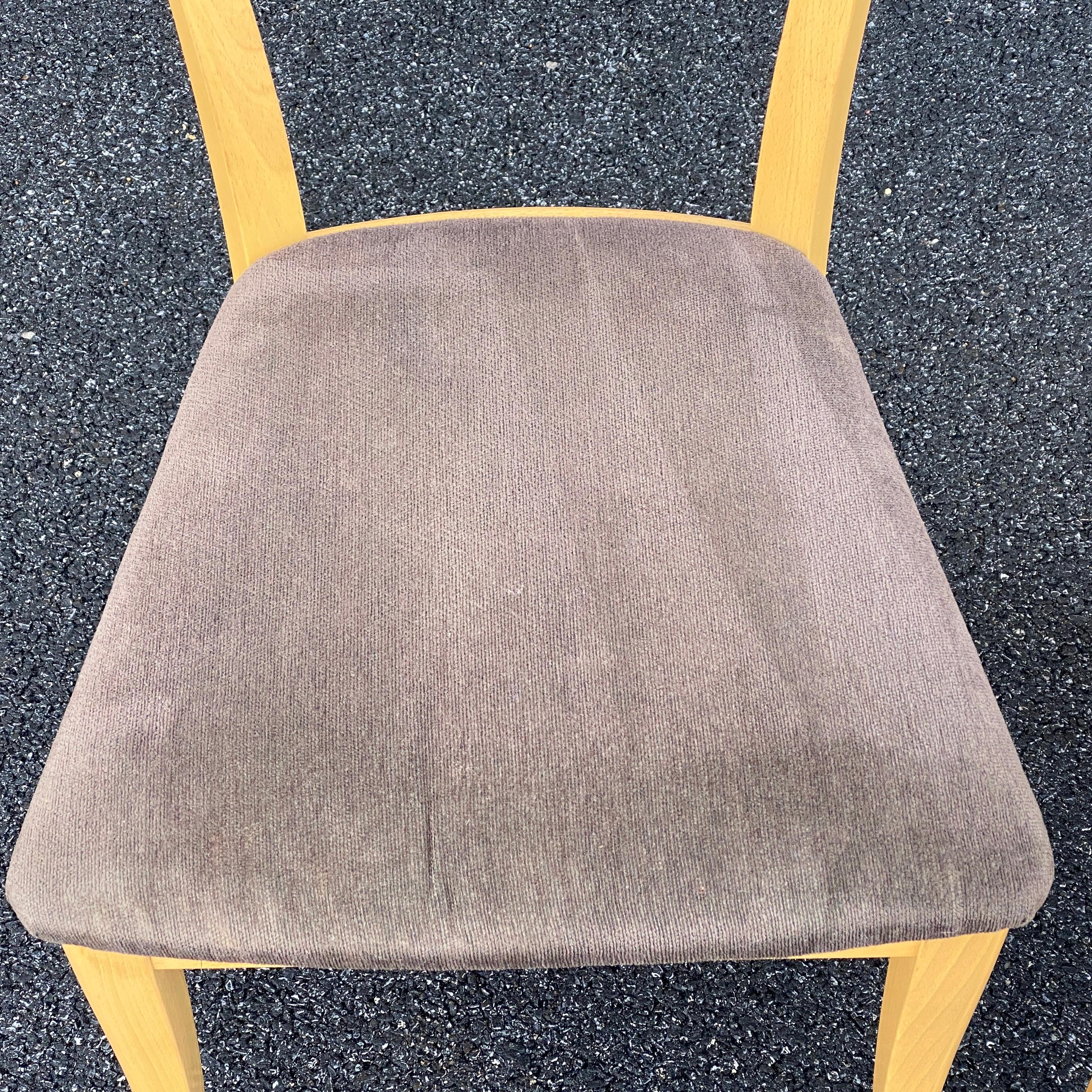 Hand-Crafted A. Sibau Italian Modernist Sculpted Dining Side Chairs For Sale