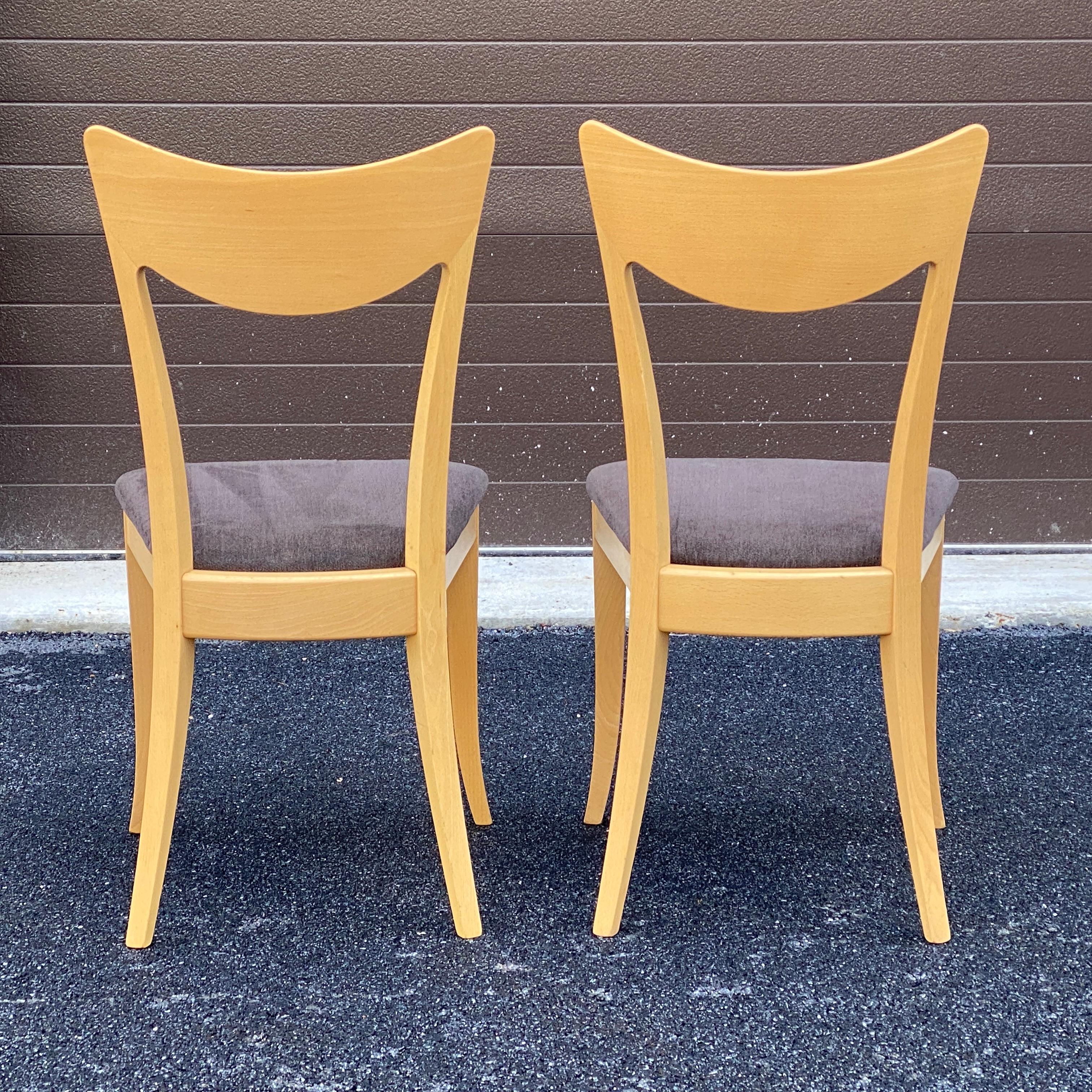 A. Sibau Italian Modernist Sculpted Dining Side Chairs For Sale 1