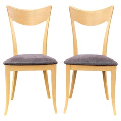 A. Sibau Italian Modernist Sculpted Dining Side Chairs