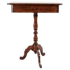 Side Table on a Mahogany Pillar from Around the Year 1850s
