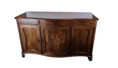 Sideboard in Mahogany with a Curved Front Originating from Denmark
