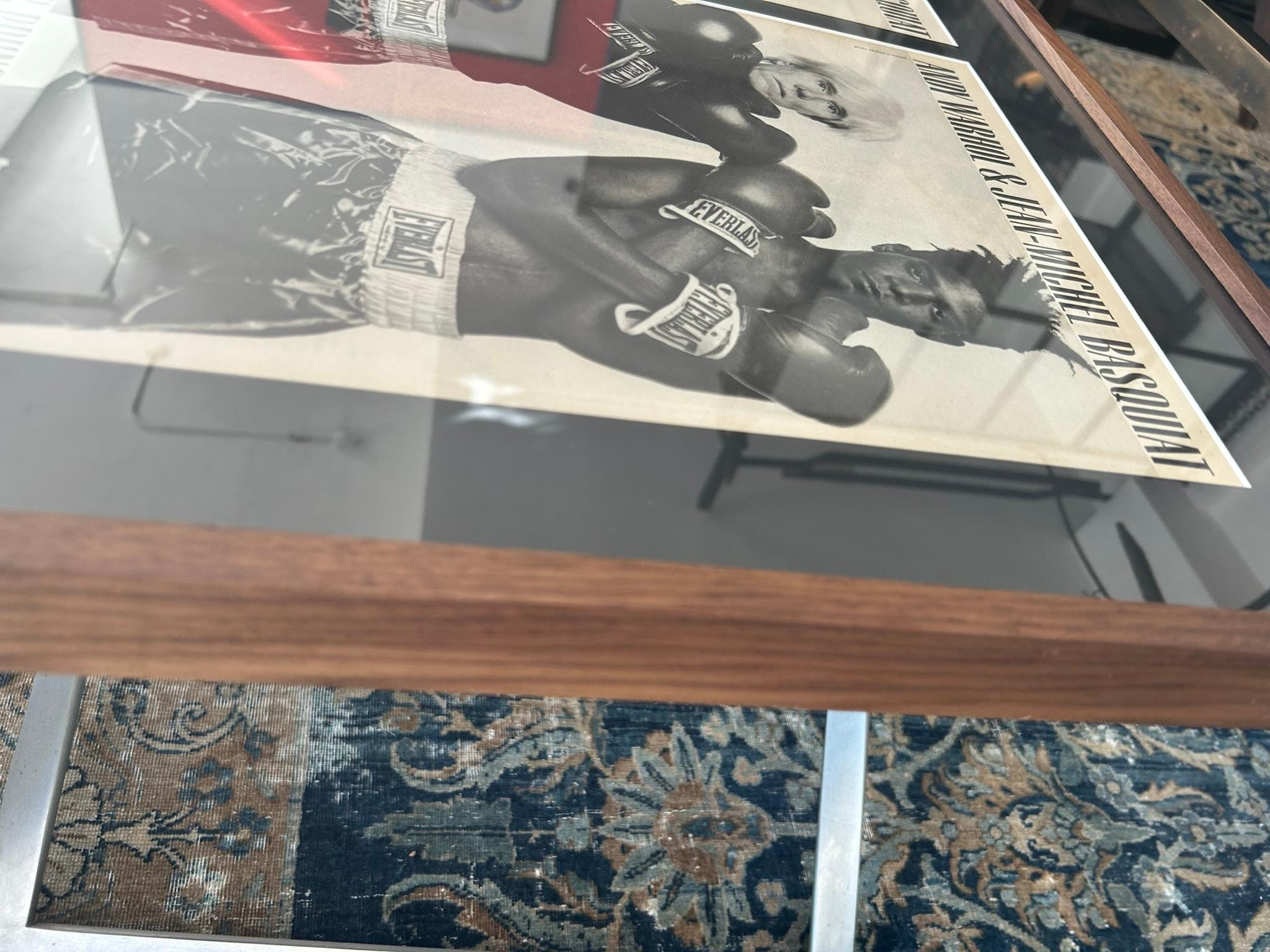 Cartel firmado de la exposición Andy Warhol & Jean Michel Basquiat Estadounidense en venta