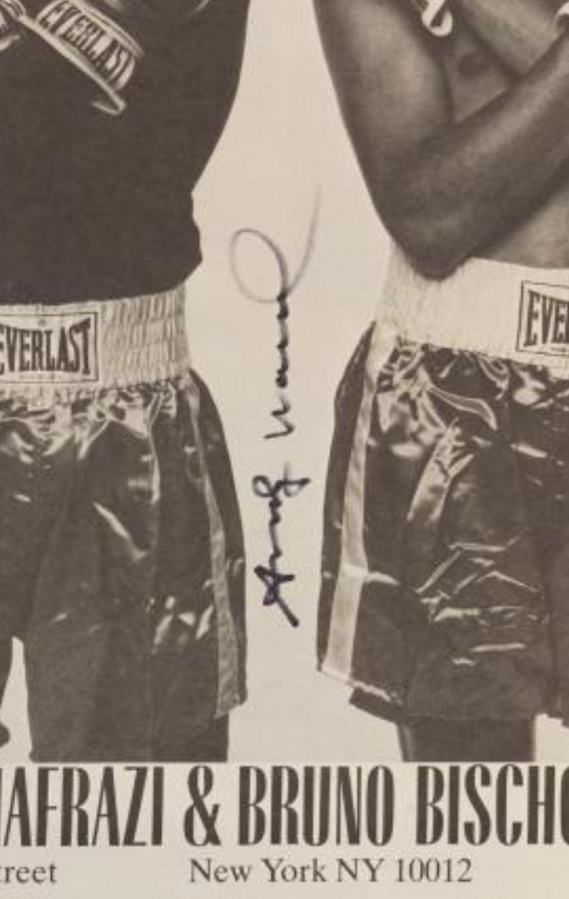 Cartel firmado de la exposición Andy Warhol & Jean Michel Basquiat Nogal en venta