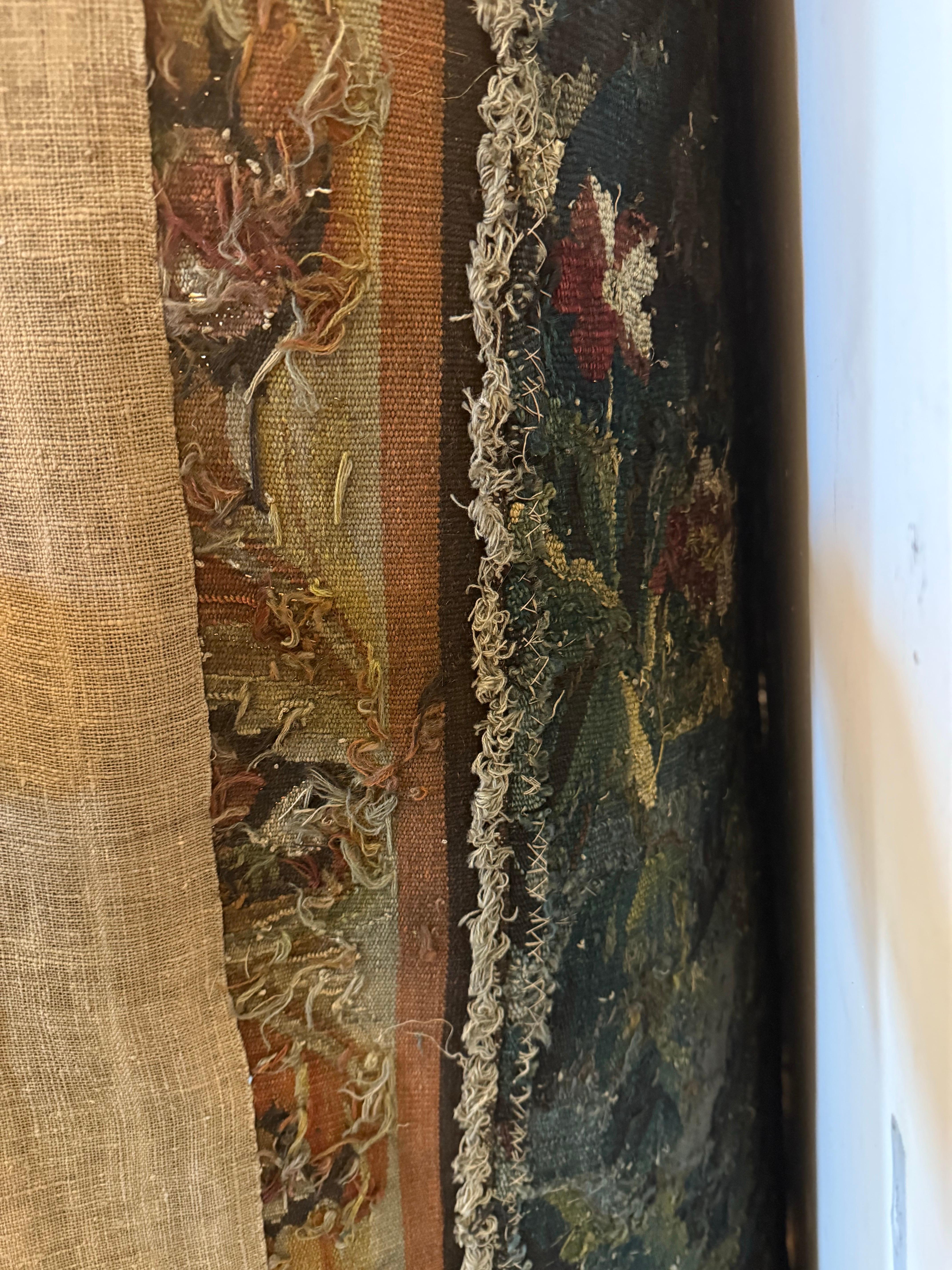 Tapisserie en verdure d'Aubusson signée, fin du 17e - début du 18e siècle en vente 5