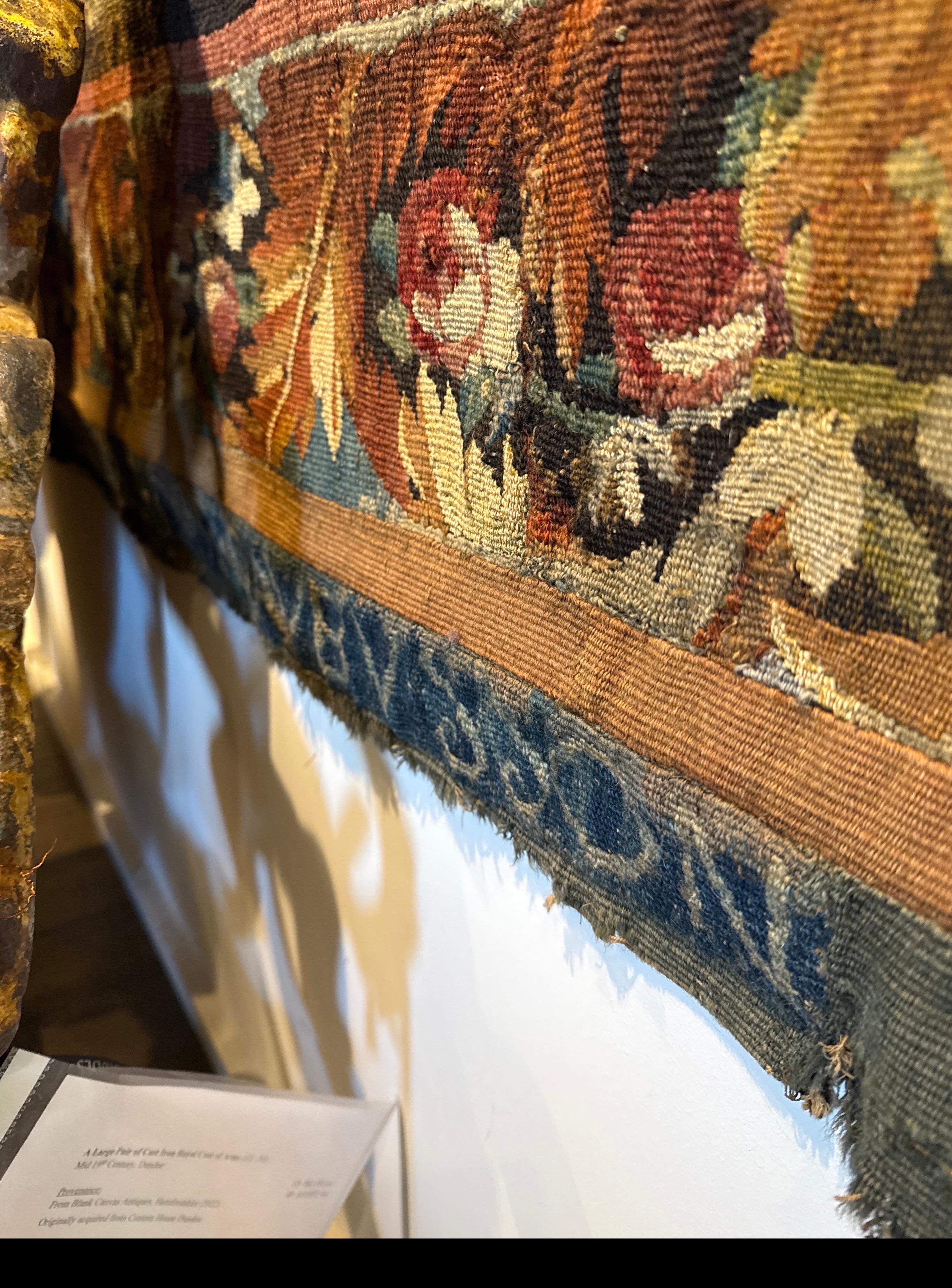 Tapisserie en verdure d'Aubusson signée, fin du 17e - début du 18e siècle en vente 6
