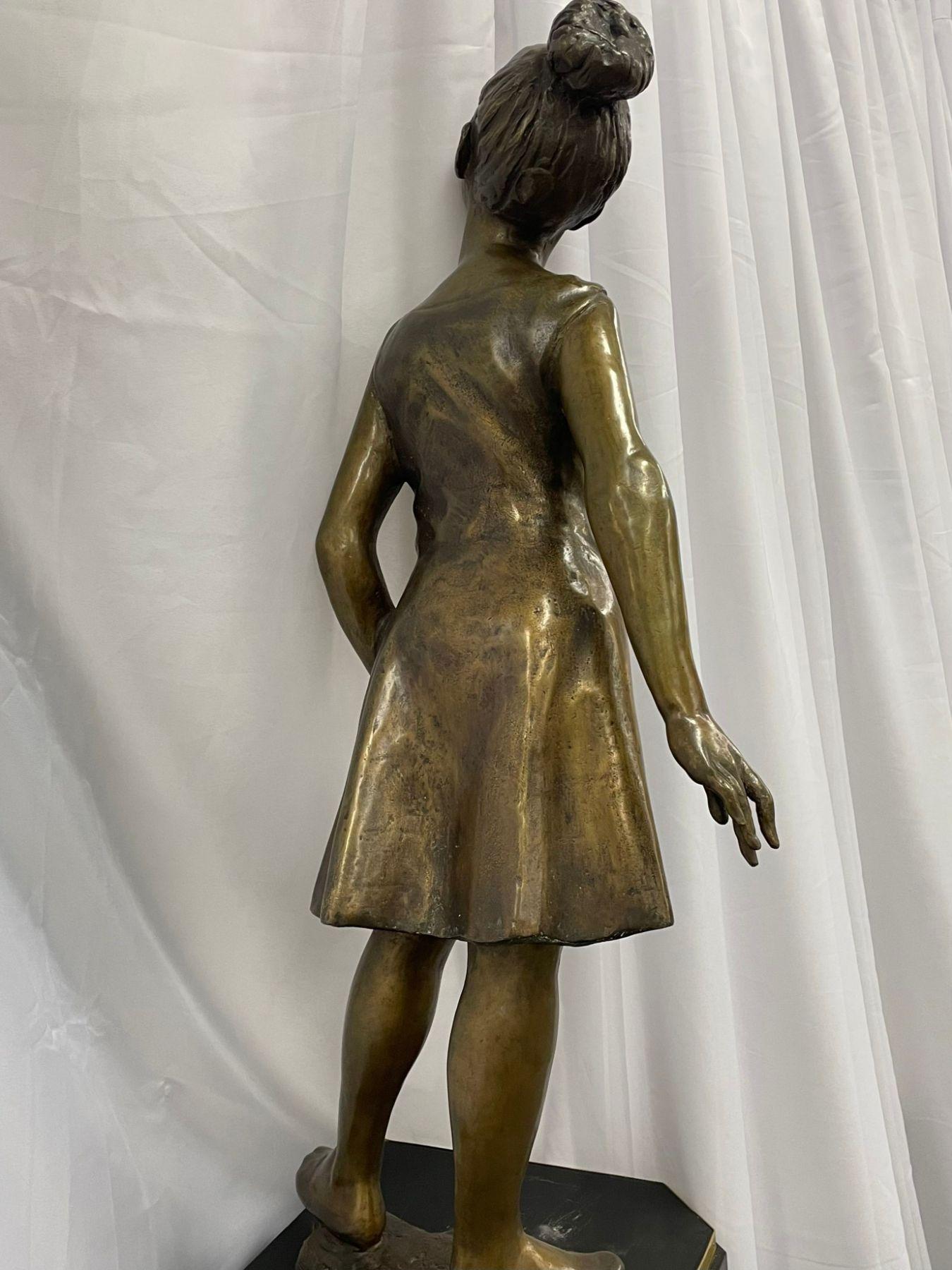 Signed Bronze Ballerina by Italian Sculptor Sergio Benvenuto, Italy, 1950s For Sale 8