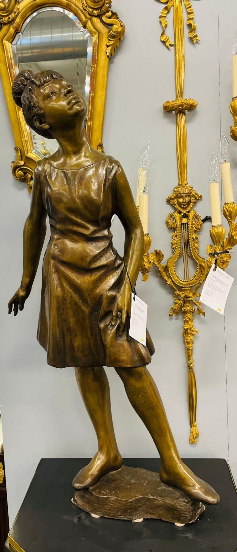 Signed Bronze Ballerina by Italian Sculptor Sergio Benvenuto, Italy, 1950s For Sale 9