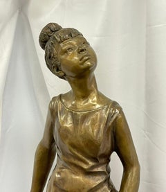 Signed Bronze Ballerina by Italian Sculptor Sergio Benvenuto, Italy, 1950s